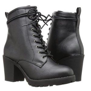 Zigi Soho Kourtlan Lace Up Ankle Boot Sz 7.5 Black